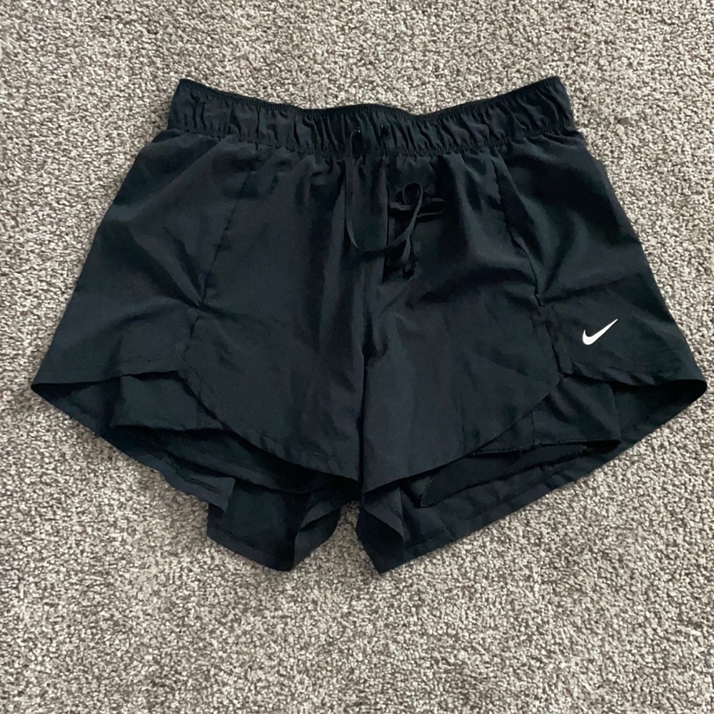 Black Nike shorts with built in spandex!